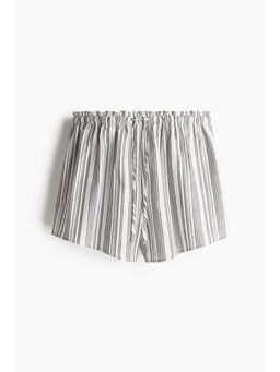 H&M - Women White High-Waisted Drawstring Shorts