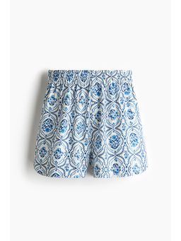 H&M - Women Blue Pull-On Twill Shorts