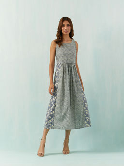 PINKSKY - Womens Printed Cotton Grey Dress