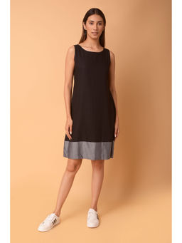 PINKSKY - Womens Colo Block Cotton Brown Dress