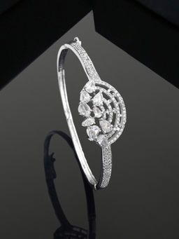 Estele - Shining Rhodium Finish Timeless American Diamond Bracelet