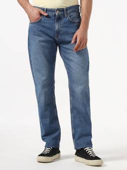 Guess - Men Blue Solid/Plain Organic Cotton Jeans