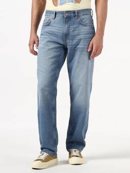 Guess - Men Blue Solid/Plain Organic Cotton Jeans