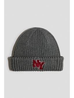 H&M - Boys Grey Appliqued Beanie