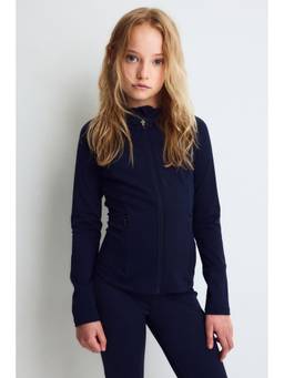 H&M - Girls Navy Blue Sports Jacket with Dry Move