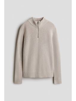 H&M - Boys Beige Half-Zip Jumper