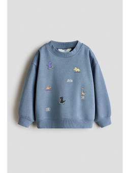 H&M - Boys Blue Printed Sweatshirt