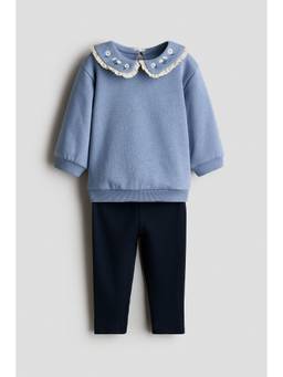 H&M - Girls Blue 2-Piece Top And Leggings