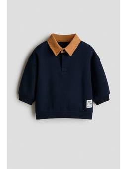 H&M - Boys Navy Blue Sweatshirt Rugby Sweatshirt