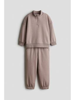 H&M - Boys Beige 2-Piece Sweatshirt And Joggers