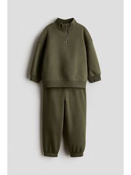 H&M - Boys Green 2-Piece Sweatshirt And Joggers