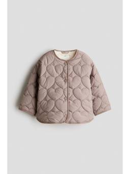 H&M - Girls Mauve Pile-Lined Quilted Jacket