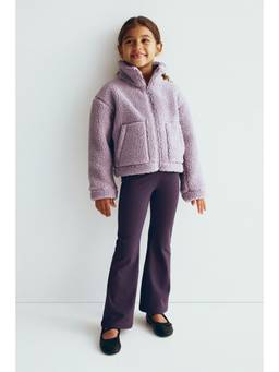 H&M - Girls Purple Teddy Sports Jacket