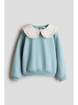 H&M - Girls Blue Collared Sweatshirt