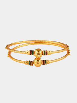 ZENEME - Gold Plated Multi-Color Grace Bangle for Women