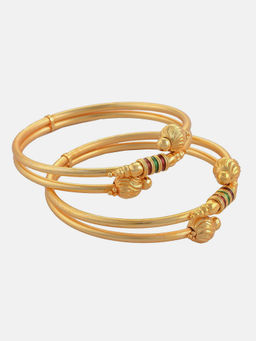 ZENEME - Gold Plated Golden Enigma Bangle for Women