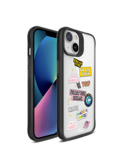 DailyObjects - Positivity Black Hybrid Clear Case Cover for iPhone 13 Mini 5.4 inch