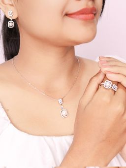 Silberry - 925 Sterling Silver Precious Pearl Set for Womens and Girls