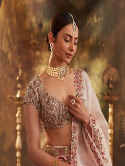 Accessher - Gold Plated Stunning Kundan and Pearls Embedded Traditional Necklace (Set of 4)