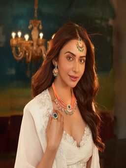 Accessher - Gold Plated Traditional Minakari and Crystal Beads Embedded Choker (Set of 4)