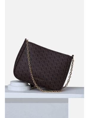 Buy Allen Solly Women Brown Casual Sling Bag with Detachable Strap Online