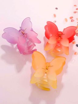 OOMPH - Red, Yellow and Purple Gradient Large Big Butterfly Hair Claw