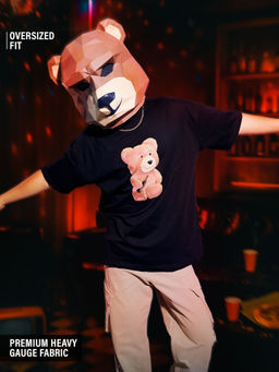 The Souled Store - Official Ted: It's Puffy Oversized Black T-shirt