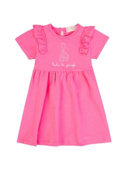 Sophie la Girafe - Baby Girls Pink Embroidered Logo Dress