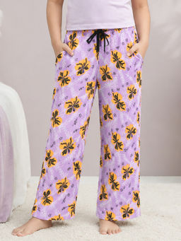 KiddoPanti - Girls Cotton Knit All-Over Printed Pyjama