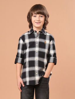 U.S. POLO ASSN. - Kids Boys Tartan Checked Regular Fit Shirt