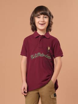 U.S. POLO ASSN. - Kids Boys Brand Embroidered Regular Fit Polo T-Shirt