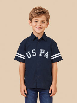 U.S. POLO ASSN. - Kids Boys Typography Oxford Shirt