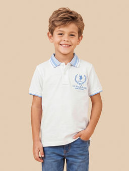 U.S. POLO ASSN. - Kids Boys Solid Regular Fit Polo T-Shirt