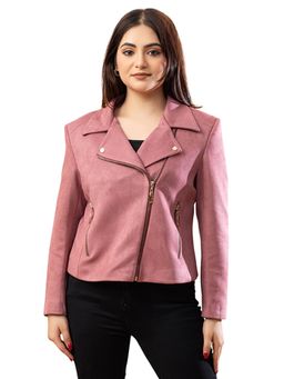 TWENTY ME - Pink Women Casual Soft and Warm Full Sleeve Chenille Blazer