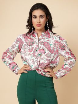 Gipsy - Pink Printed Satin Top