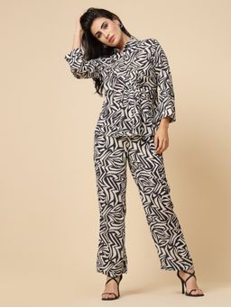 Gipsy - Black Printed Georgette Co-Ord (Set of 2)