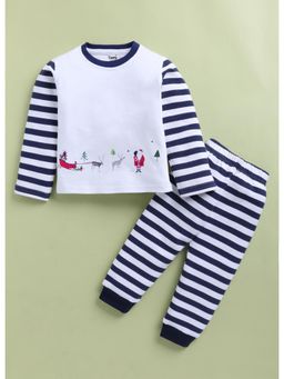 Toonyport - Girls White Cotton Blend Top with Pant