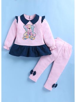 Toonyport - Girls Pink Cotton Blend Top with Pant