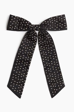 H&M - Women Black Embellished Satin Bow Hair Clip