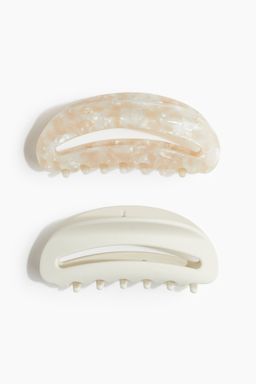 H&M - Women White 2-Pack Hair Claws