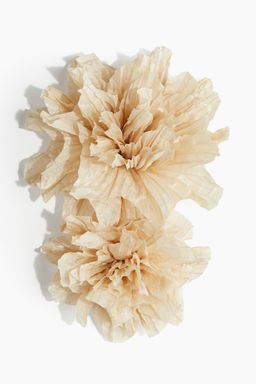 H&M - Women Beige Large Flower Brooch