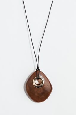H&M - Women Brown Pendant Cord Necklace