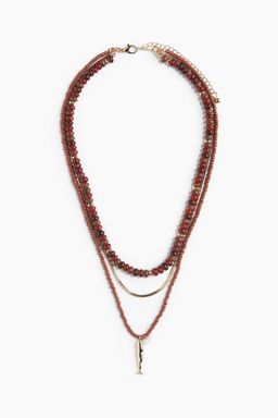 H&M - Women Brown Three-Strand Pendant Necklace