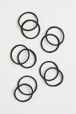 H&M - Women Black 10-Pack Hair Elastics