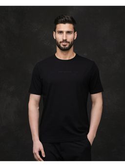 Rare Rabbit - Paig Black Plain Relaxed Fit T-Shirt