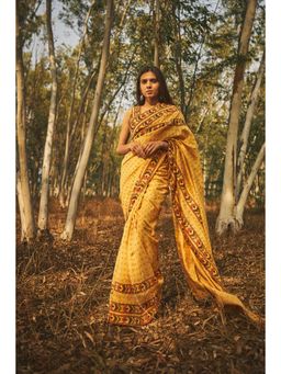 Baise Gaba - Mehtaab Chanderi Saree With Unstitched Blouse