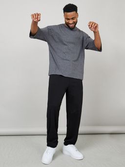 Styli - Grey Three Fourth Sleeve Boxy T-Shirt