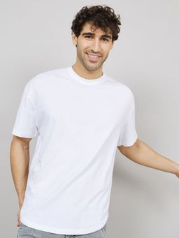 Styli - White Oversized U-Hem Detail T-Shirt