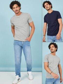 Styli - Multi Color Regular Fit T-Shirt (Pack of 2)