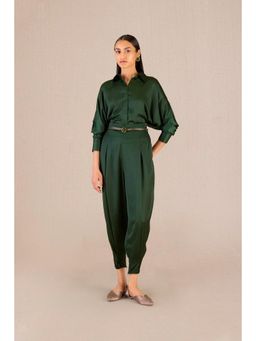AMPM - Green Aarifa Solid Shirt with Pant and Belt (Set of 3)